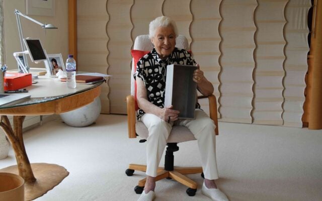 Dame Stephanie (Steve) Shirley sitting for a portrait