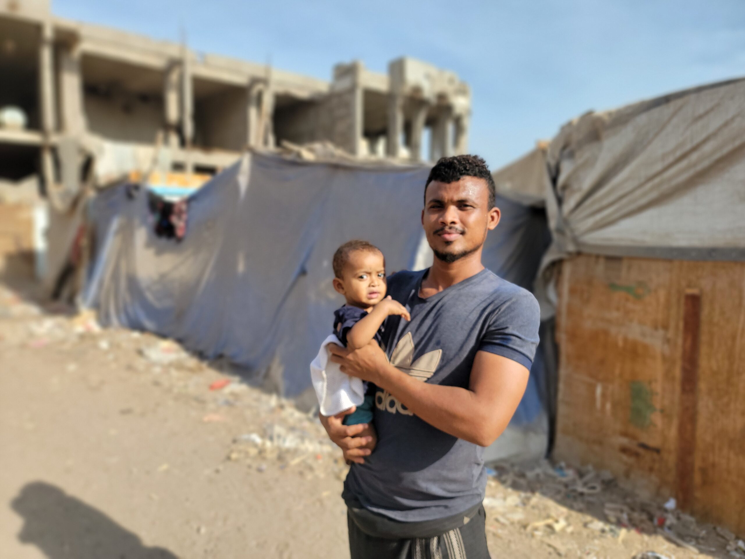 emeni grandmother Hadiya lives in an unfinished building in the port city of Aden